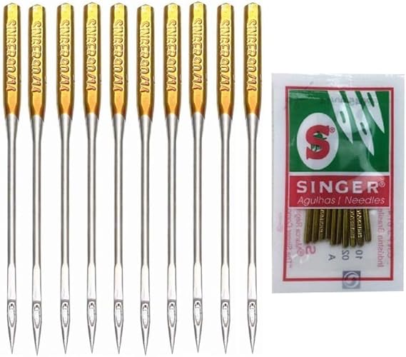 Risprsulen 10pcs Big Eye Sewing Machine Needles, Size 16, Cotton Compatible, Sewing Machine Needles