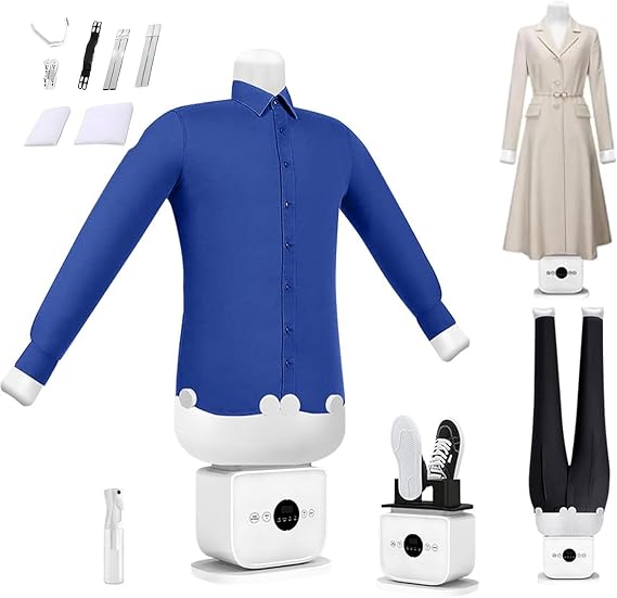 Aironox Ironing Machine, 2026 Upgrade Touch Type Humanoid Automatic Ironing Machine, 360 Without Blind Spots Drying/Ironing Machine, One-Click Use, 8 Minutes Quick Ironed Dry, + Skirt Mould Version