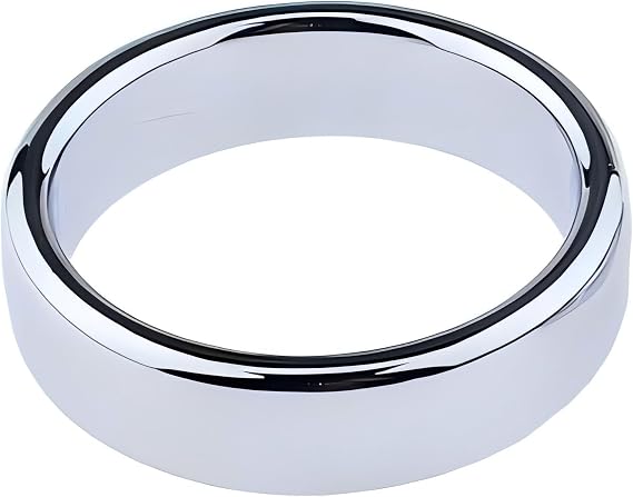 Stainless Steel Thick Round Ring with Glossy Finish, Men's Stretching Exercise Training Ring (USF116) (51)