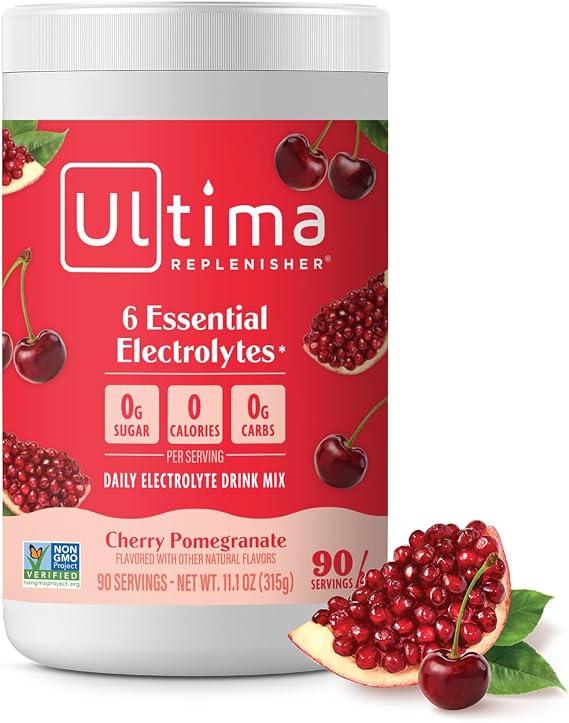 Ultima Replenisher Daily Electrolyte Powder Drink Mix, 90-Serving Canister