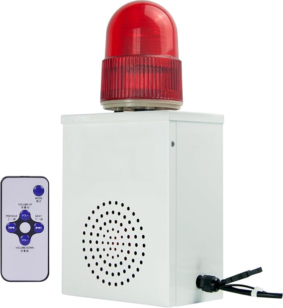 Outdoor Alarm Siren Industrial Waterproof 120dB Adjustable Emergency Security Siren with Strobe Light Building Warehouse Commercial Factory School DC24V