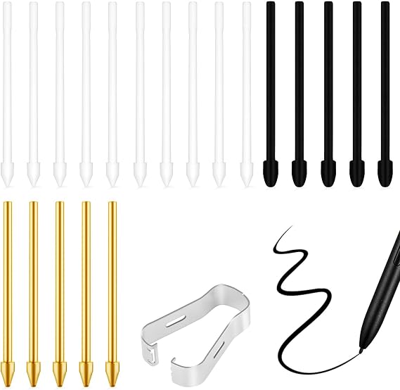 20PCS Pen Tips Replacement for Kindle Scribe&Remarkable 2/1, No Worn Out | Premium Digital Pen Nibs,for reMarkable 1/2 Plus Digital Pen, 4096 Levels Pen Folder, 5 brass&10 plastic&5 Felt Nib