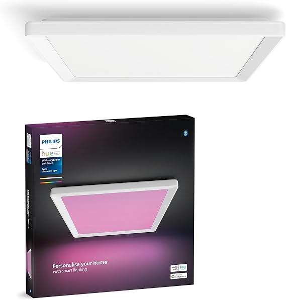 Philips Hue Tento WCA Slim Kare Tavan Paneli 40x40cm - Beyaz - 25.000 Saat Ampul Kullanım Ömrü [Enerji Sınıfı E]