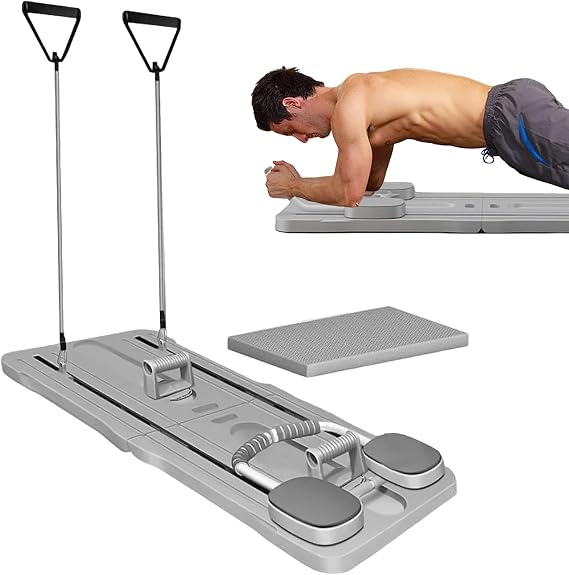 Pilates Reformer Set - 5 in 1 Sliding Abdominal Board & Plank Trainer Ab Roller Wheel