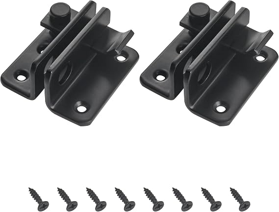 2PCS Black Flip Gate Latch, Small Stainless Steel Shed Latch