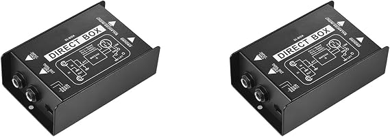 2X Audio Converter Single Channel DI-Box Passive Direct Box DI-Box Direct Injection Audio Box Audio Isolator