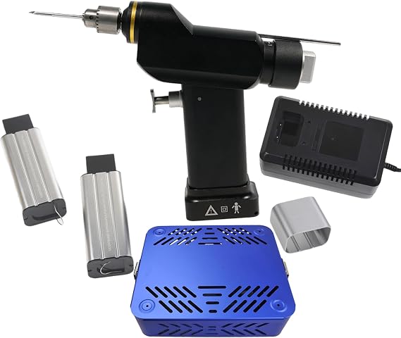 Electric Cannulated Drill Micro Hollow Drill Machine Veterinary Mini Bone Orthopedic Tool, Sterilization Box