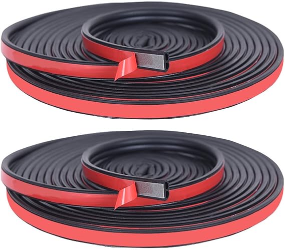 32FT/10M Universal Car Weather Stripping, Self Adhesive Automotive Door Rubber Weather Draft Seal Strip for Car Window Door Engine Cover Noise Insulation