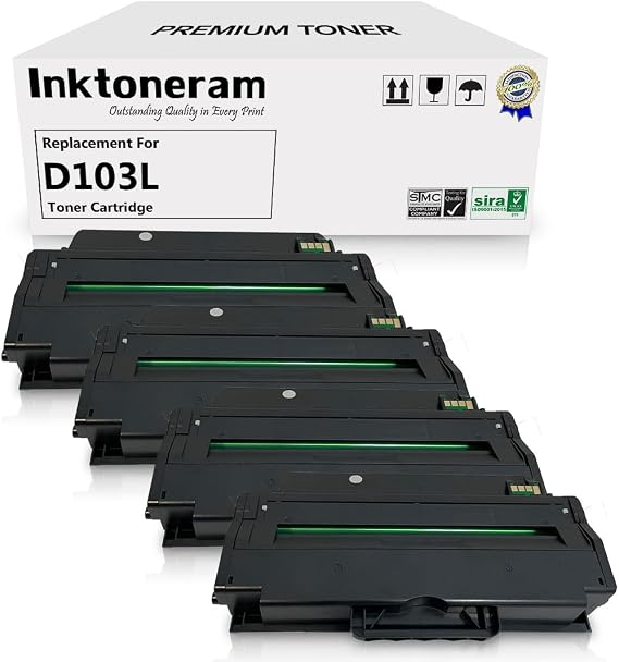 Compatible Toner Cartridges Replacement for Samsung D103L MLT-D103L ML-2951ND ML-2951D ML-2950D ML-2950ND ML-2955ND ML-2955DW SCX-4728FD SCX-4728FD SCX-4729FW SCX-4729FD (Black, 4-Pack)