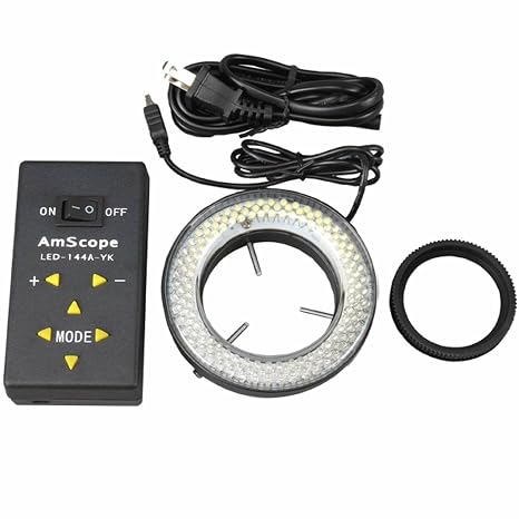 AmScope LED-144A 144-LED Lighting-Direction-Adjustable Microscope Ring