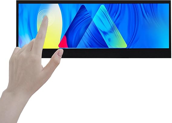 VSDISPLAY 14" 14" 3840x1100 IPS LCD Touch Screen 4K Display with USB-C Video Input and Dual Speaker for DIY Stretch Bar LCD/Laptop Second Monitor | デュアルスピーカー、DIYストレッチバーLCD/ノートパソコンセカンドモニター用。