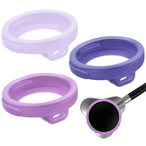 Digital Stethoscope Case Compatible with EKO CORE 500, Silicone Stethoscope Accessories for Protective Dustproof Design (Gradient Purple)