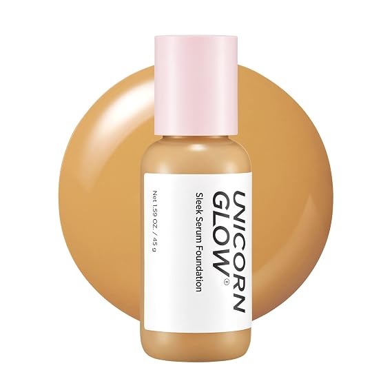 UNICORN GLOW SLEEK SERUM FOUNDATION 328C - Hydrating 2-in-1 Serum + Foundation for a Natural, Airbrushed Look