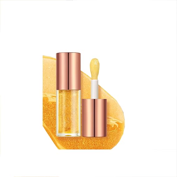 Lip Gloss, Moisturizing Lip Gloss, Lipstick, Opaque Tinted Lip Oil, Colored Lip Lacquer (01)