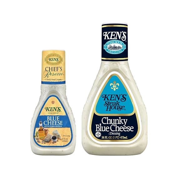 Ken's Steak House Variety, 1 Ken's Steak House Chef's Reserve Blue Cheese With Gorgonzola Dressing, 9 FL OZ, 1 Ken's Steak House Chunky Blue Cheesy Dresssing, 16 FL OZ, 1 CT