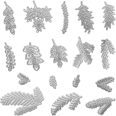 Metal Cutting Dies 17 Piece of Leaves Embossing Stencil Die Cuts for Card Making Scrapbooking Paper Craft Album Stamps DIY Decor