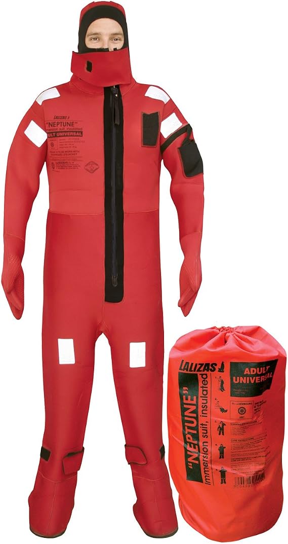 Lalizas Immersion Suit 'Neptune', SOLAS, Insulated - with neoprene gloves
