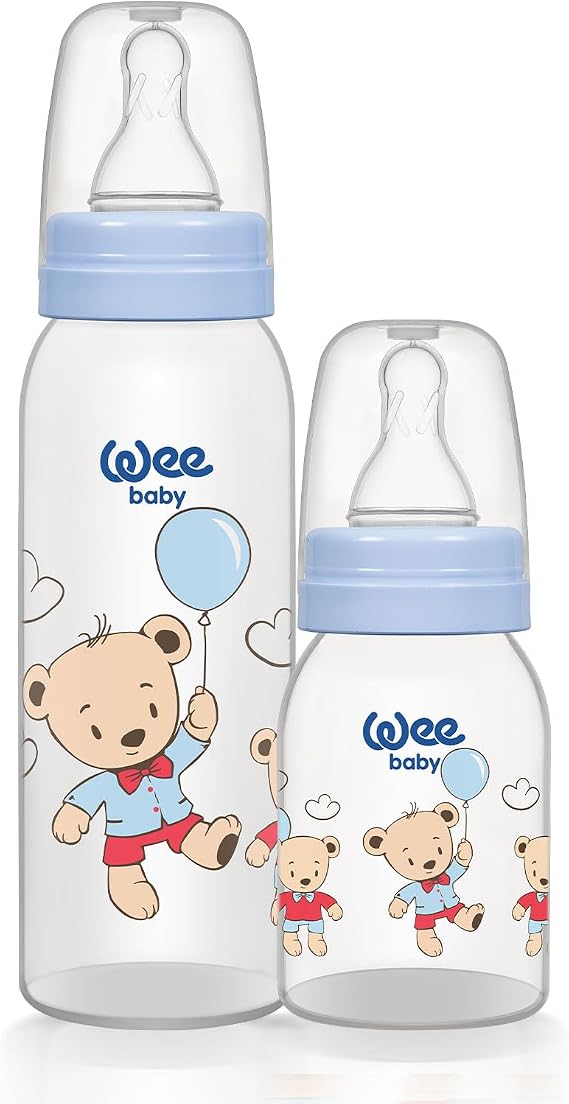 Wee Baby Klasik PP Biberon Seti 125 ml + 250 ml Mavi 0-6 Ay