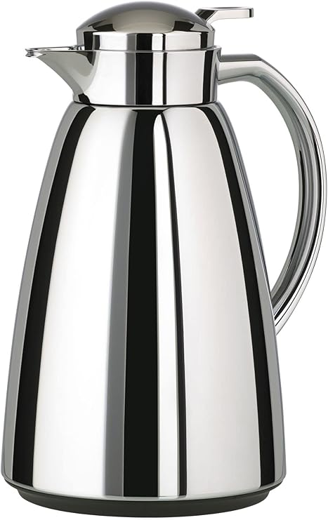Emsa Campo Stainless Steel Thermal Carafe with Glass Liner, 34 oz, Chrome