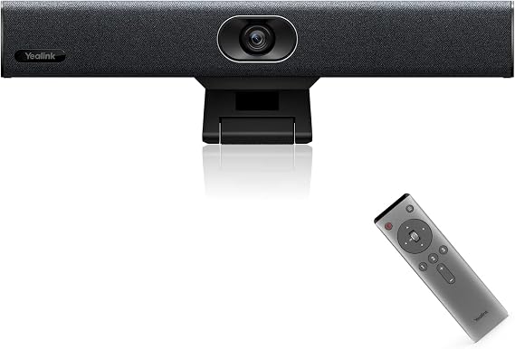 Yealink 4K Video Conference Camera System for PC, Huddle Room, Teams & Zoom | All-in-One UVC34 Webcam with 8 Microphones & Speaker, 120 Wide Angle, AI Auto Framing, Plug & Play Conference Meeting Bar