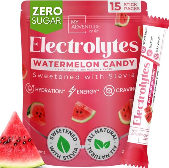 Electrolytes Powder Packets Watermelon Sugar Free Hydration Drink Mix