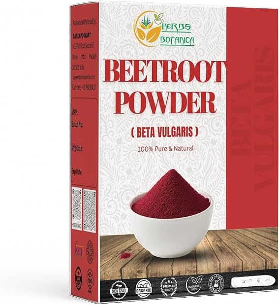 Herbs Botanica Beetroot Extract Powder 2 Oz, 57gms Nitric Oxide Booster, Boost Stamina and Increases Energy, Beet Root Powder Natural