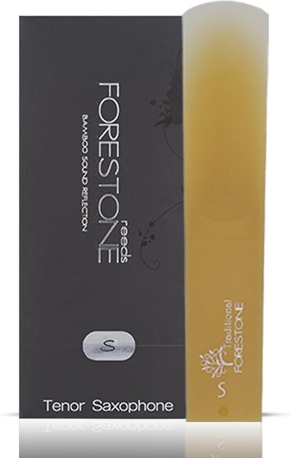 Forestone Traditional Synthetic Tenor Saxophone Reed - French Filed Cut with Hybrid Bamboo Material - Robust and Clear Sound Profile - Long-Lasting - Made in Japan Soft