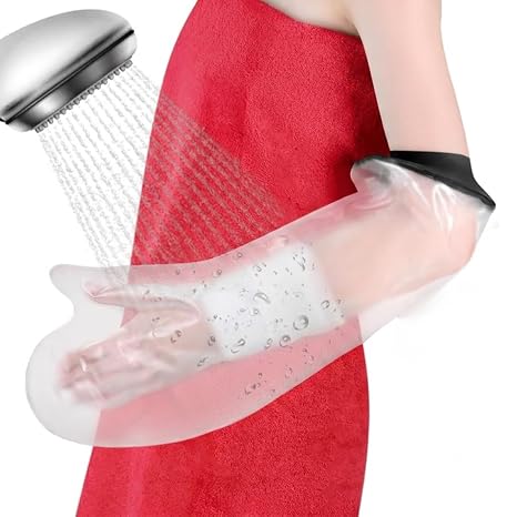 Full Arm Cast Cover for Shower Adult Arm, 100% Waterproof Cast Shower Cover Arm, Cast Bag Cast Protector for Shower Arm, Broken Arm Shower Bag
