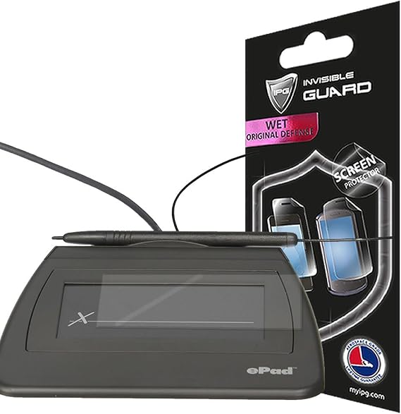 IPG For ePadlink Epad E-signature Capt Pad Sw W2K/XP Screen Protector 3 UNITS Free Replacement Clear Bubble Free screen protection