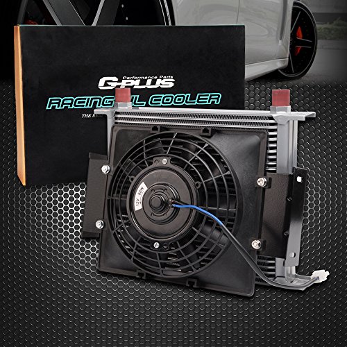 7 Fixed Cooling Fan  30 Row 10AN Aluminum Universal Engine Transmission Oil Cooler Kit