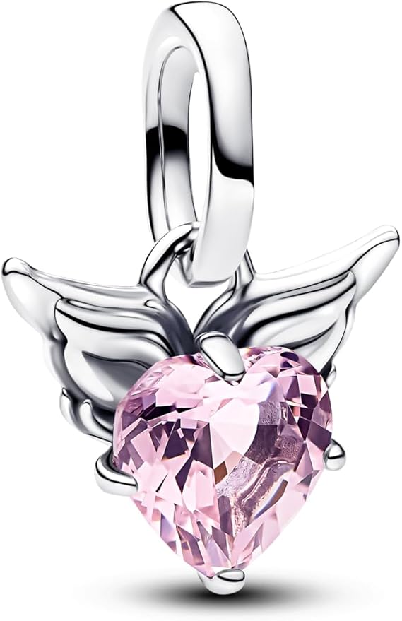 PANDORA Winged Heart 793626C02 Charm Pendant