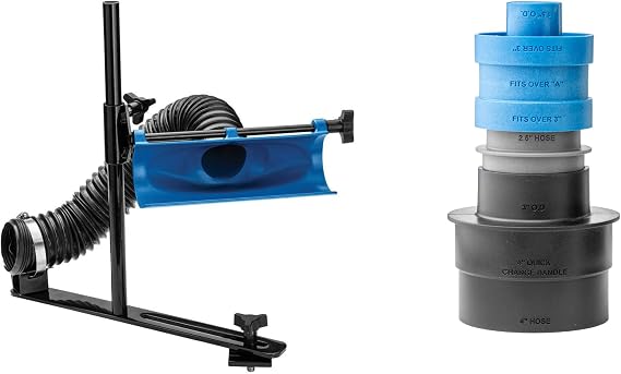 Dust Right Lathe Dust Collection System & Stacking Adapter Set: Comprehensive Dust Control for Woodworking