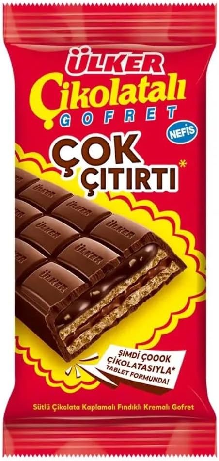 ÜLKER Giant Crispy Chocolate Wafer, 100 Gr