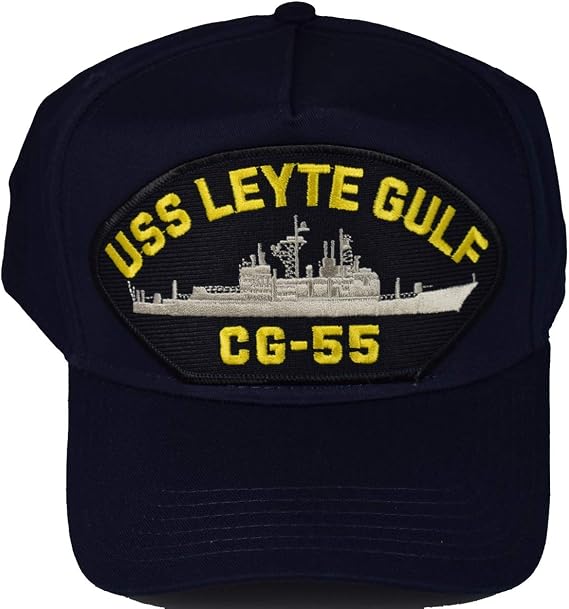 EC USS Leyte Gulf CG-55 Ship HAT - Navy Blue - Veteran Owned Business