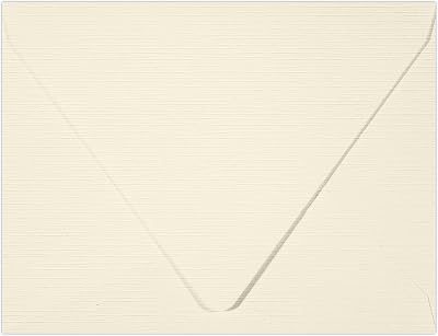 LUXPaper A2 Contour Flap Invitation Envelopes | 4 38 x 5 34 | Natural Linen | 80lb. Text | 50 Qty