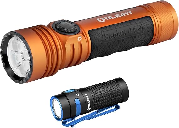 OLIGHT Seeker 4 Pro Rechargeable LED Flashlights Bundle Baton4 EDC Flash Light