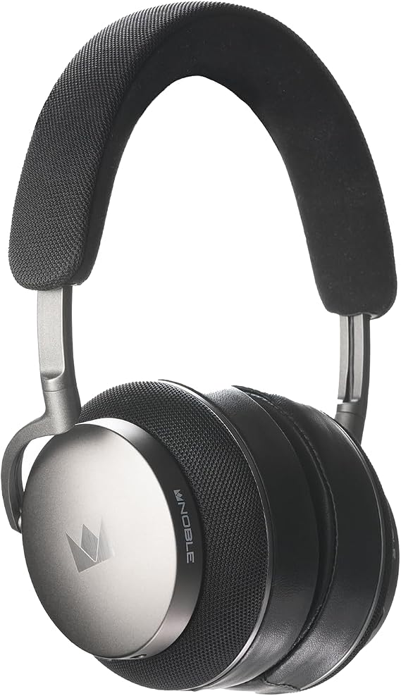 Noble Fokus Apollo Over-Ear Wireless Headphones, Hybrid Active Noise Cancellation(ANC), Luxurious Materials, 80h Battery Life,Bluetooth 5.3 Silver Gray