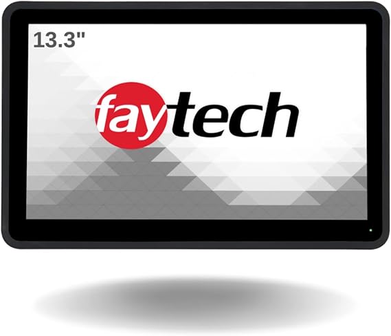 13.3" Capacitive Embedded All-in-one Computers - Great for POS System, Home Automation, Manufacturing, Food Prep and Digital Signage. Fanless Mini PC with HDMI, Display Port, USB, Ethernet.
