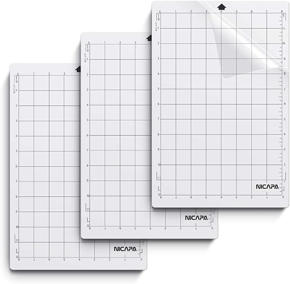 Standard Grip Cutting Mat for Silhouette Portrait(8x12 inch 3 Mats) Standard Adhesive Sticky Quilting Cut Mats Replacement Accessories for Silhouette Portrait