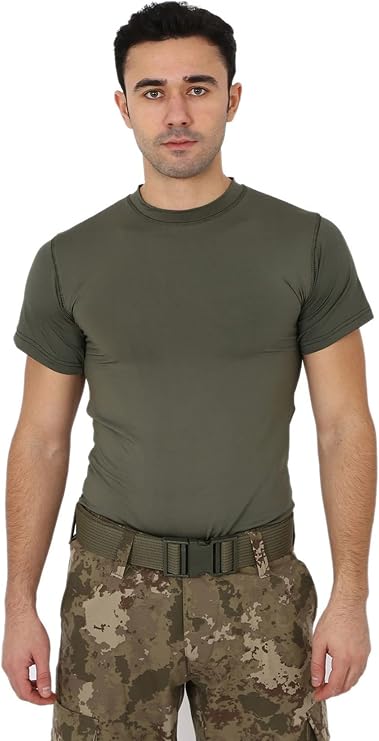 Kordak Haki Microfiber Tişört - Kısa Kol Micro T-shirt - Askeri Malzeme M