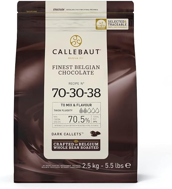 Callebaut dark chocolate; 70.5%, Callets, 2.5 kg Originalabpackung