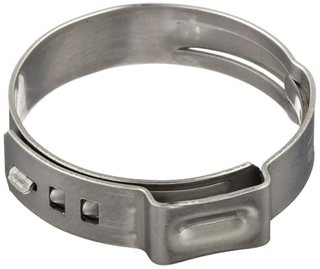 Oetiker 16702493 Stepless Ear Clamp, One Ear, 7 mm Band Width, Clamp ID Range 10.3 mm (Closed) - 12.8 mm (Open) (Pack of 100)
