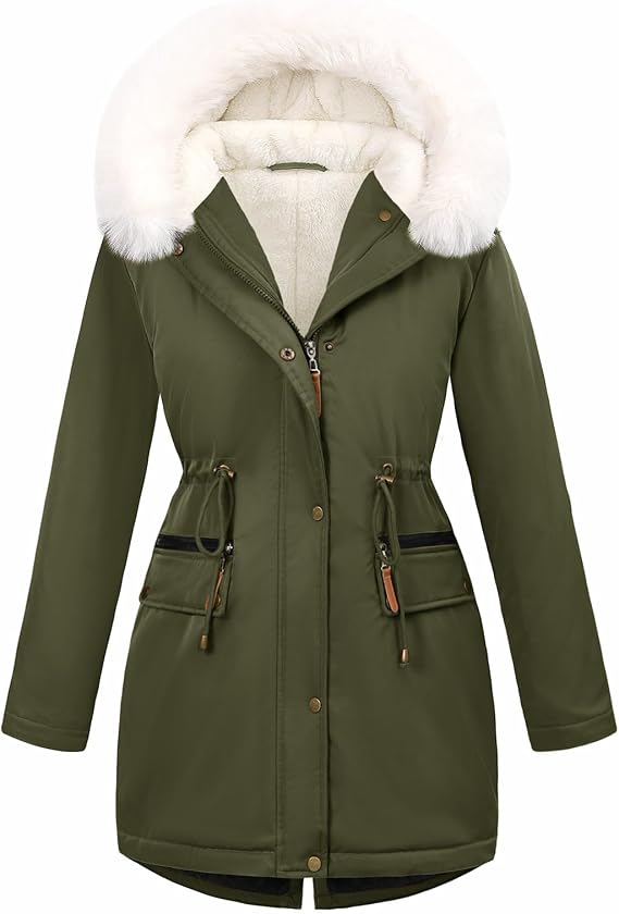 UMIPUBO Women's Winter Parka Fleece Lined Jacket Thicken Warm Coat
