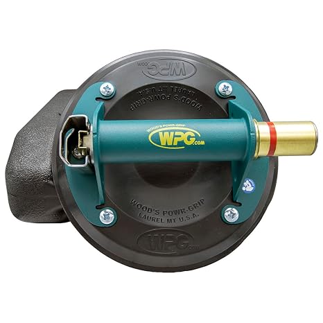Wood's Powr-Grip N4950 8" Flat Vacuum Suction Cup with Metal Handle (91500) and case
