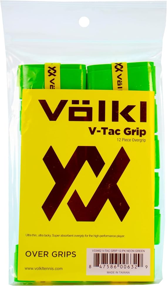 VOLKL V-Tac Grip | Overgrip | Ultra Thin | Ultra Tacky | Super Absorbent | High Performance Tennis Grip