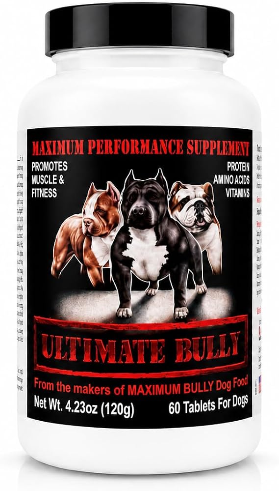 Ultimate Bully - Maximum Performance Canine Supplement, 60 Tablets, Made in The USA