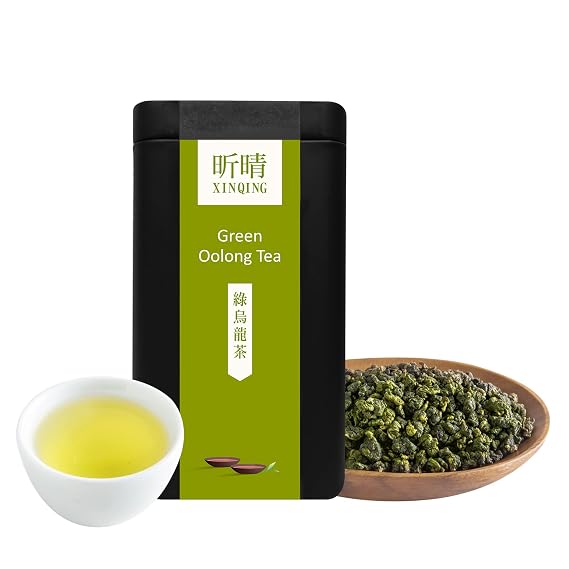 Xin Qing Taiwan Green Oolong Tea Green Oolong Tea Taiwan Oolong Tea Taiwan High Mountain Oolong Tea Taiwan Gaoshan Ulong Tea 150g/5.3oz