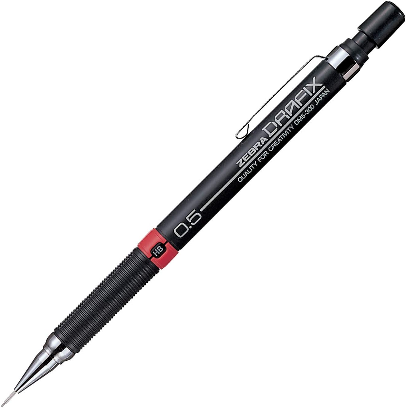Zebra DRF-0.5 Zebra Drafix Mechanical Pencil, Black-Red, 0.5 mm