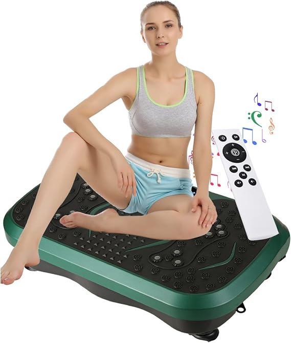 Vibration Plate Exercise Machine 99 Levels Vibration Exercise Machine, with 2 Resistance Bands, Whole Body Shaper Oscillating Vibration Platform