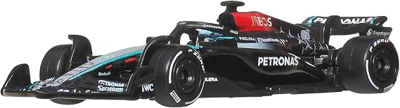 Hot Wheels Premium Mercedes-AMG PETRONAS Formula 1 2024 Takım Arabası, 1:64 Ölçek, Metal Diecast Model Araba, #63